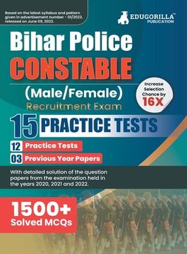 portada Bihar Police Constable Recruitment Exam 2023 - 12 Mock Tests and 3 Previous Year Papers (1500 Solved Objective Questions) with Free Access to Online T (en Inglés)