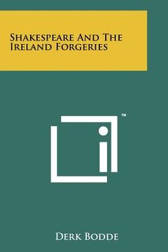 portada shakespeare and the ireland forgeries