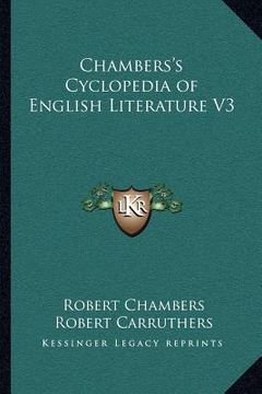 portada chambers's cyclopedia of english literature v3 (in English)