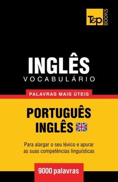 portada Vocabulário Português-Inglês britânico - 9000 palavras mais úteis (Portuguese Edition)