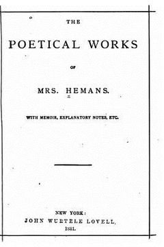 portada The Poetical Works of Mrs Hemans (en Inglés)