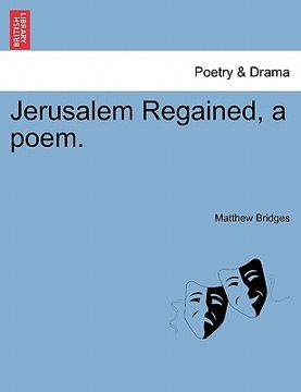 portada jerusalem regained, a poem. (in English)