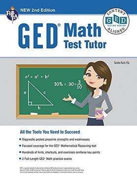 portada GED® Math Test Tutor, 2nd Edition (GED® Test Preparation) (en Inglés)