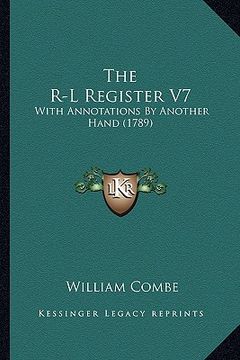 portada the r-l register v7: with annotations by another hand (1789) (en Inglés)