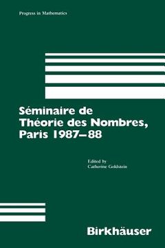 portada Séminaire de Théorie Des Nombres, Paris 1987-88 (en Inglés)