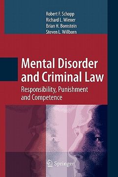 portada mental disorder and criminal law: responsibility, punishment and competence