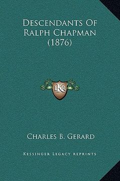 portada descendants of ralph chapman (1876) (en Inglés)
