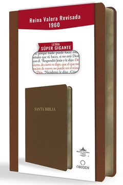 portada Biblia Reina Valera Revisada 1960 Letra Súper Gigante, Símil Piel Marrón / Spanish Bible Rvr 1960 Super Giant Print, Brown Leathersoft