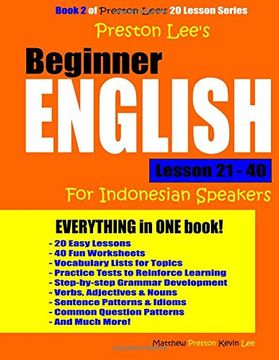 portada Preston Lee's Beginner English Lesson 21 - 40 for Indonesian Speakers (in English)