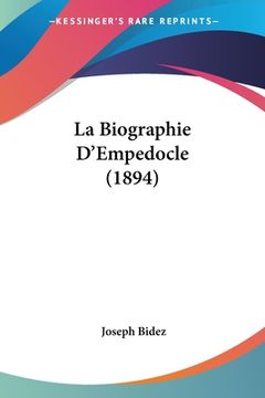 portada La Biographie D'Empedocle (1894) (in French)