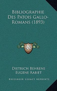 portada bibliographie des patois gallo-romans (1893) (en Inglés)
