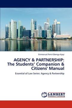 portada agency & partnership: the students' companion & citizens' manual (en Inglés)