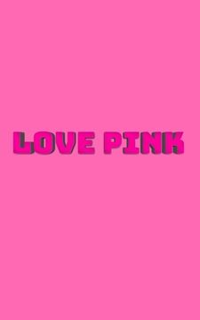portada love pink writing Drawing Journal: Love (en Inglés)