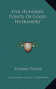 portada five hundred points of good husbandry (en Inglés)