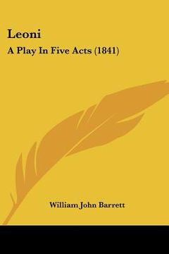 portada leoni: a play in five acts (1841)
