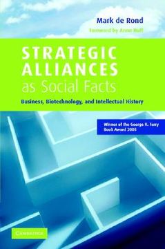 portada strategic alliances as social facts: business, biotechnology, and intellectual history (en Inglés)