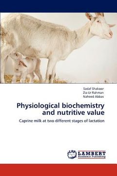 portada physiological biochemistry and nutritive value (in English)