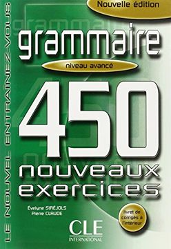 portada Grammaire 450 Exercises Textbook + Key (Advanced) (en Francés)