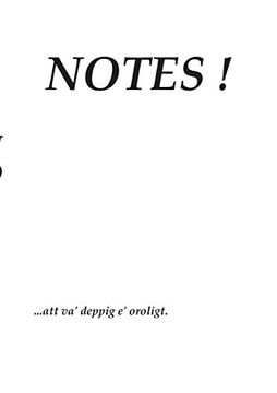 portada Notes! Att va' Deppig e' Oroligt (in Swedish)