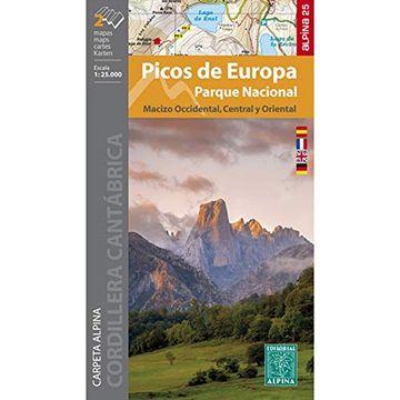 portada Picos de Europa. Parque Nacional 1: 25 000: Carpeta Alpina. Macizo Occidental