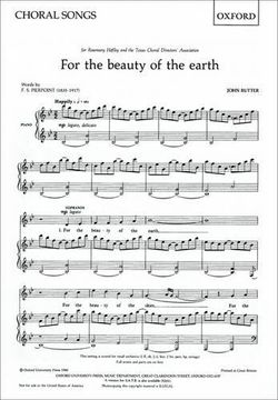 portada For the beauty of the earth: SA vocal score: SS (or SA) Vocal Score