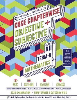 portada Oswal-Gurukul Mathematics Chapterwise Objective + Subjective for CBSE Class 12 Term 2 Exam (en Inglés)