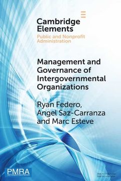 portada Management and Governance of Intergovernmental Organizations (Elements in Public and Nonprofit Administration) (en Inglés)
