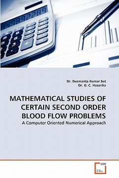 portada mathematical studies of certain second order blood flow problems (en Inglés)