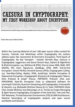 portada Caesura in Cryptography my First Workshop About Encryption - an Introduction With Teaching and Learning Material for School, University and Leisure. (en Inglés)