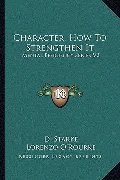portada character, how to strengthen it: mental efficiency series v2 (in English)