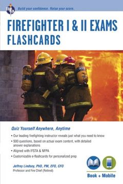 portada Firefighter i & ii Exams Flashcard Book (Book + Online) (Firefighter Exam Test Preparation) 