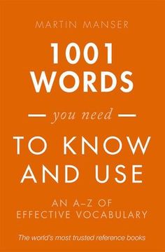 portada 1001 Words You Need To Know and Use: An A-Z of Effective Vocabulary (en Inglés)