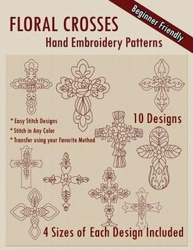 portada Floral Crosses Hand Embroidery Patterns (en Inglés)