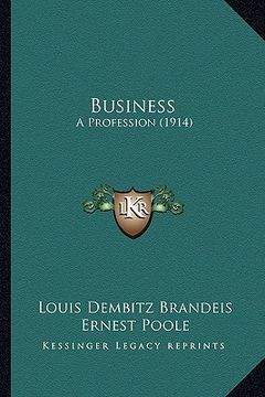 portada business: a profession (1914) (in English)