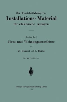 portada Zur Vereinheitlichung von Installations-Material für elektrische Anlagen: Haus- und Wohnungsanschlüsse (German Edition)