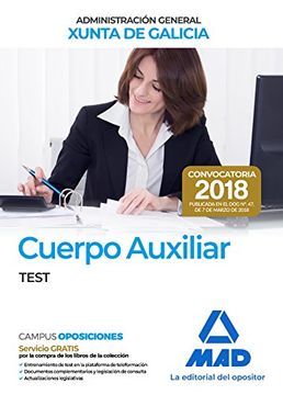 portada Cuerpo Auxiliar de la Administración General de la Comunidad Autónoma de Galicia. Test