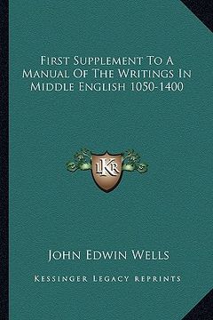 portada first supplement to a manual of the writings in middle english 1050-1400