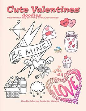 portada Cute Valentines Doodles Valentines day Coloring Books for Adults: Doodle Coloring Books for Adults 