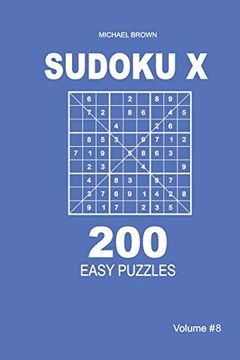 portada Sudoku x - 200 Easy Puzzles 9x9 (Volume 8) (in English)