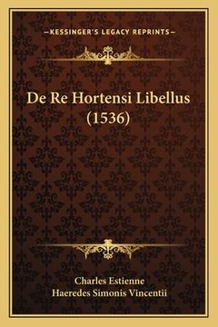 portada De Re Hortensi Libellus (1536) (en Latin)