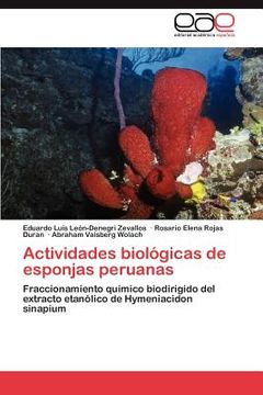 portada Actividades Biol Gicas de Esponjas Peruanas (en Inglés)
