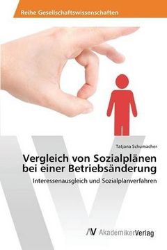 portada Vergleich von Sozialplänen bei einer Betriebsänderung (German Edition)