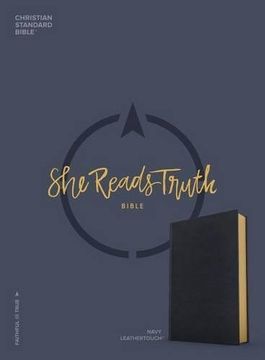 portada CSB She Reads Truth Bible, Navy LeatherTouch (en Inglés)