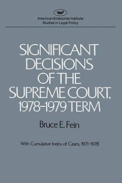 portada Significant Decisions of the Supreme Court, 1978-1979 Term With Cumulative Index of Cases, 1971-1978 (in English)