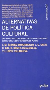 portada ALTERNATIVAS DE POLITICA CULTURAL (in Spanish)