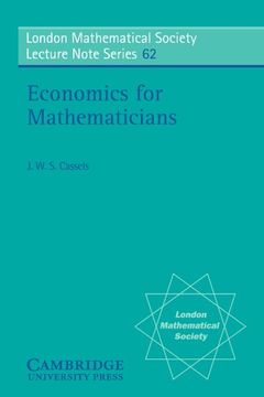 portada Economics for Mathematicians Paperback (London Mathematical Society Lecture Note Series) (en Inglés)