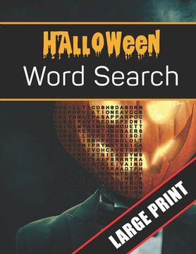 portada Halloween Word Search Large Print: 96 Word Search Activities for Everyone (Holiday Word Search) (in English)