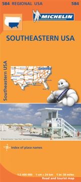 portada Southeastern USA Regional Map 584 (Michelin Regional Maps) (en Inglés)
