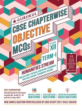 portada Chapterwise Objective MCQs Humanities Book for CBSE Class 12 Term I Exam (in English)