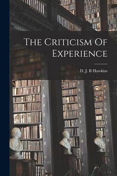 portada The Criticism Of Experience (en Inglés)